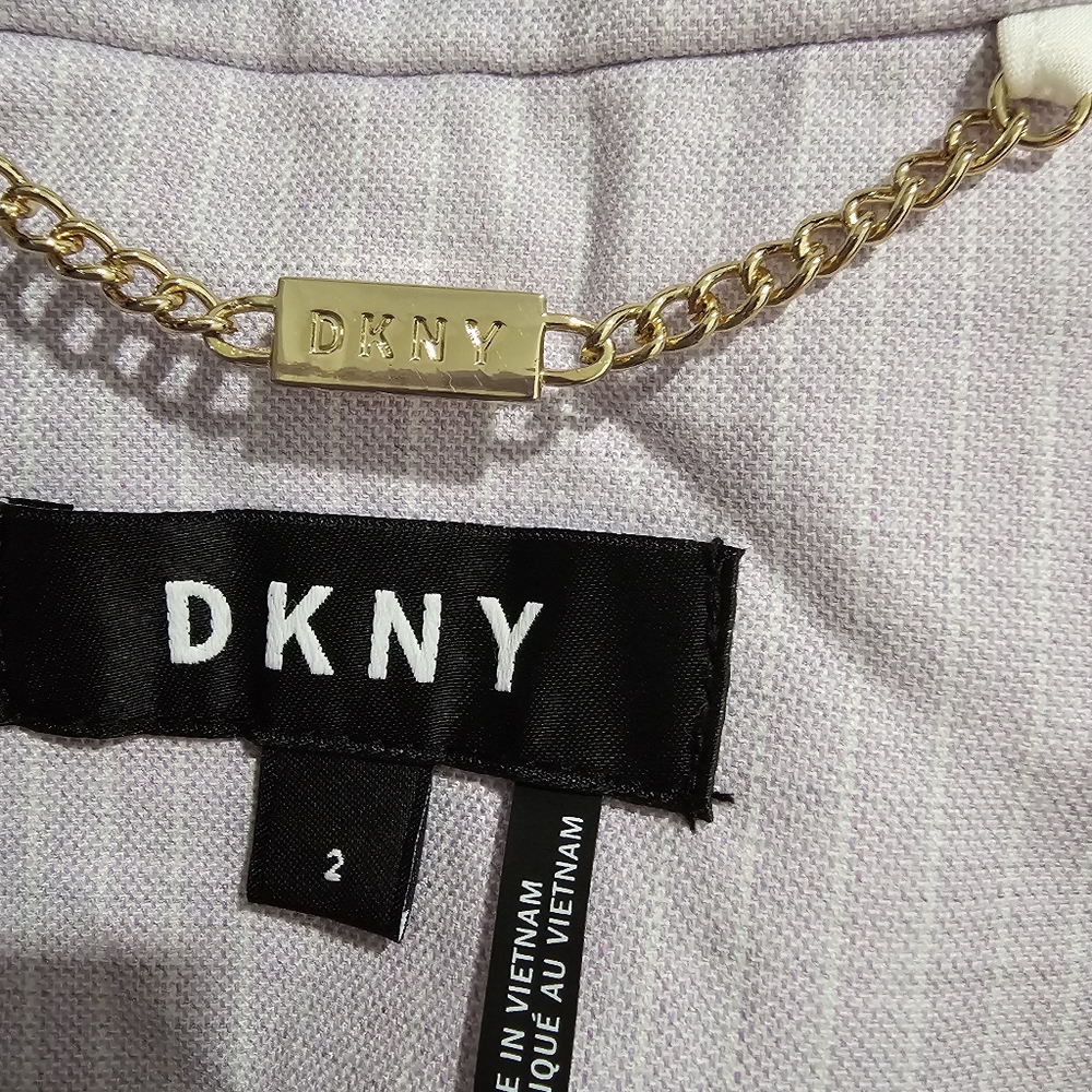 NWT DKNY Purple‎ Lavender Striped Blazer size 2 - Picture 5 of 8